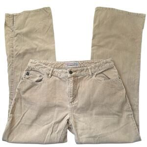 Vtg Y2K Aeropostale Beige Corduroy Flare Leg Low Rise Pants Sz 11/12